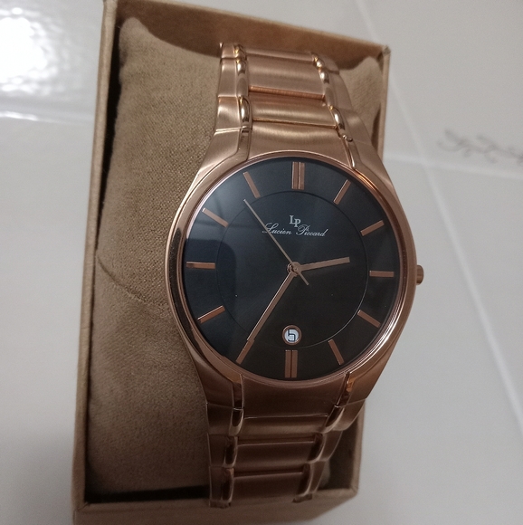 Lucien Piccard Rose Gold Dress Watch - Picture 9 of 9